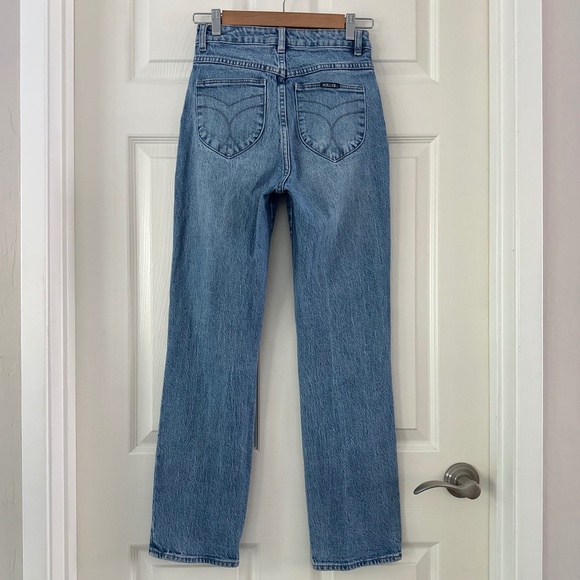 ROLLA’S High Rise Straight Jeans Blue Distress Women’s Size 25 - Picture 5 of 12